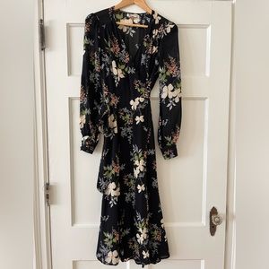 Reformation Susanna Long Sleeve Wrap dress